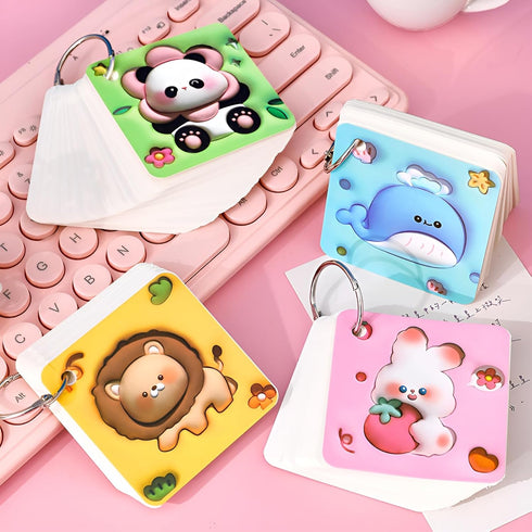 Mini Notebooks, 4 PCS Tiny Cute Animals Pocket Notebooks, Aesthetic Notebook Small Journal Thick Hardcover Blank Pages Memo Notepad for School Sup...