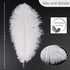 Shekyeon White 16-18inch 40-45cm Ostrich Feather DIY Craft Feather Pack of 10...