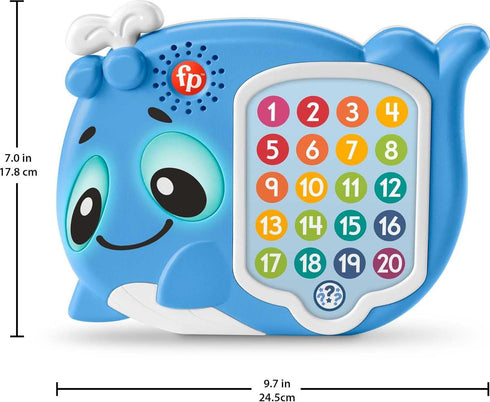 Fisher-Price Toddler Educational Toy Linkimals 1-20 Count & Quiz Whale Activity with Interactive Lights & Music for Ages 18+ Months...