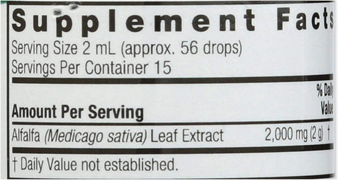 Nature's Answer Alcohol-Free Alfalfa Herb Extract, 1-Fluid Ounce Supports Immune System, Blood, Digestion, Energy Levels - Helps with Detoxificati...