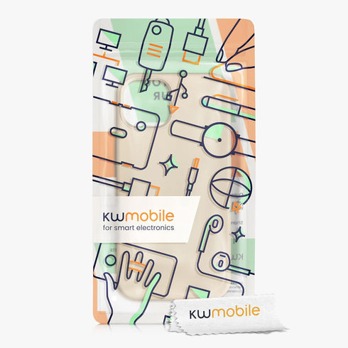 kwmobile Case Compatible with Apple iPhone 13 Case - TPU Silicone Phone Cover with Soft Finish - Cream...
