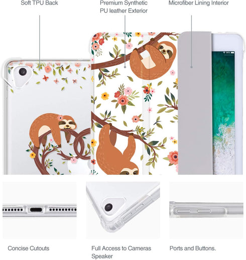 Egoing iPad Case 9.7 2018 2017 iPad Cover 9.7 inch iPad Air Case Soft TPU Leather Adjustable Viewing Folio Stand 9.7 inch iPad Air 2 Smart Cover w...