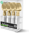Party Bargains Disposable Plastic White Gold Soup Spoons, Infinity Modern Design Utensils, 20 Pack...