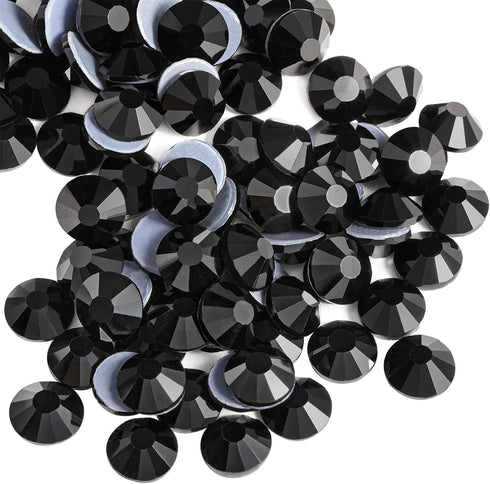 Beadsland Hotfix Rhinestones, 2880pcs Flatback Crystal Rhinestones for Crafts Clothes DIY Decoration, Black, SS10, 2.7-2.9mm...