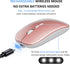 Slim Rechargeable Wireless Silent Mouse – 2.4G Wireless & Bluetooth Technology - Flexible Connection Modes via Bluetooth, USB or Type C for Laptop...