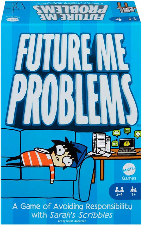 Mattel Games Sarah's Scribbles Future Me Problems Card Game, Funny Family Game for Game Night All about Avoiding Responsibility...