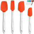 M KITCHEN WORLD Heat Resistant Silicone Spatulas Set | Rubber Spatula Kitchen Utensils Non-Stick for Cooking, Baking and Mixing | Ergonomic, Dishw...