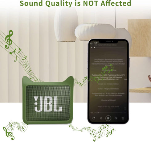 Pair of Protective Silicone Cover for JBL GO2 Case, Cute Shockproof Travel Carrying Case for JBL GO 2 Speaker Cover Sleeve with Adjustable Wrist S...