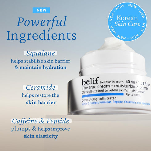 belif Hydrate & Go Kit, Moisturizing Bomb Face Cream, Jelly Cleanser, Eye Bomb Cream, Hydrating SPF 50 Sunscreen, Travel TSA Friendly Kit, Glowy &...