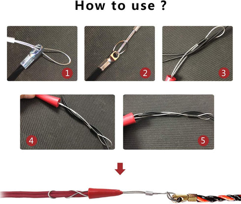 30M 100ft Fish Tape Cable Puller Kit Through Wall Wire Guide Device 4mm PET Electrical Cable Puller Duct Rodder Threader Fish Cable Fastener...
