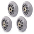 Inline Skate Wheels with Bearings, 3 Inch Roller Blade Wheels 76mm Outdoor and Indoor Clear Wheels for Office Chairs, Luggage (4 Pack,Silver)...