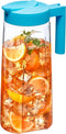 Amazing Abby - Slim - Tritan Pitcher (64 oz), Unbreakable Plastic Water Pitcher with Lid, BPA-Free, Heat-Resistant, Dishwasher-Safe, Great for Bot...