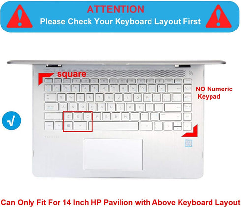 Keyboard Cover for HP Laptop 14 & HP Pavilion 14-dq/dk 14-cf/fq 14-dq1043cl dq0002dx dq0003dx dq0004dx dq0005tg dq0011dx dq0032dx dq0035dx fq0050n...