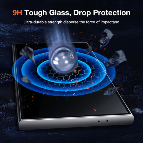 2 Pack 9H Tempered Glass Screen Protector Install kit for Samsung Galaxy S24 Ultra 5G 6.8 Inch,Full-coverage Screen Protective Film, Sensitive Tou...