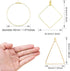 Huwujiu 120pcs Earrings - Round, Square, Triangle - Gold, White - Earring Findings...