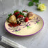 City to Cottage Handmade Lavender Floral Purple And Cream Glazed 7.9inch/20cm Side Plate, Dessert Plate, Unique Ceramic Dinnerware, Housewarming G...