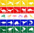 20 Pieces Dinosaur Stencils for Kids 5.1 Inches Drawing Stencils Chalk Stencils Large Washable Animal Themed Primary Shape Template for Kids Toddl...