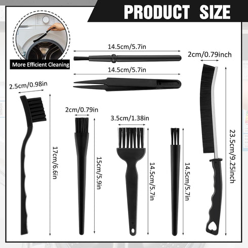 Layhit 12 Pcs Joints Crevice Groove Grout Cleaner Brush Set, Detail Cleaning Brush Set for Tile, Multifunctional Household Cleaning Tool Hand Held...