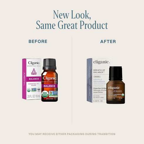 Cliganic Organic Essential Oils Blend - Happily Grounded - Breath of Balance (Packaging May Vary)...