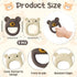 Baby Silicone Teething Toys - 2Pcs Brown Bear Mouse Baby Soothe Teething Chew Toys Infants Soft Teether Toys Toddler Bear and Mouse Design Toy Bab...
