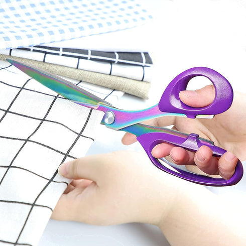 Fabric Scissors, Yelia Professional Tailor Scissors, Multifunctional Ultra-Sharp Titanium Coating Sewing Scissor, Stainless Steel Clothing Scissor...