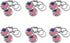12 Pack US United States Keychain NYC Metal Key Ring Star Stripe US Flag Souvenir Patriotic Gift...