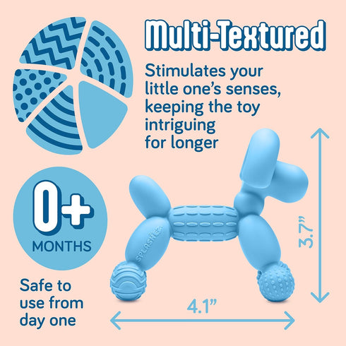 SplashEZ Baby Teether 100% Silicone Baby Teething Toys | Teethers for Babies 3-6 Months, 6-12 Months, Infant, Newborns 0+ BPA-Free, Certified Safe...