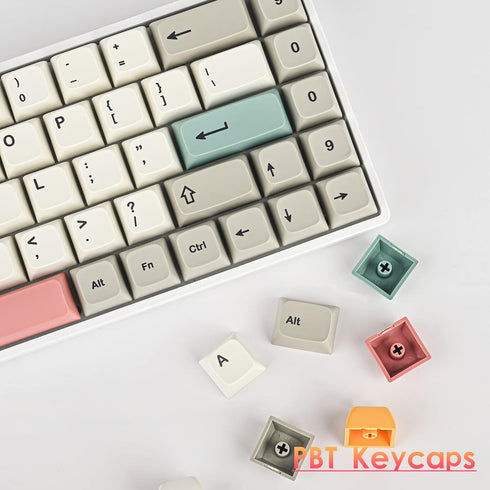 PBT keycaps 60 Percent Dye-Sub XDA 134 Retro keycap Set for Cherry MX Gateron Kailh Switches Gaming Mechanical Keyboard (Retro 9009)...