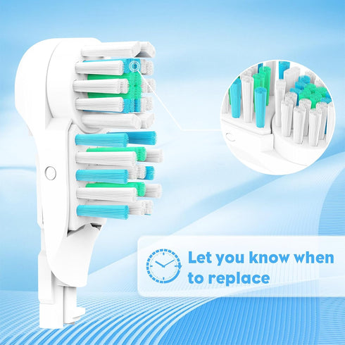 4/8/16 Pcs Electric Toothbrush Replacement Heads Sensitive Dual Clean Rotating Sets Fit for Braun Oral B Cross Action Power 4732 3733 4734 (16)...