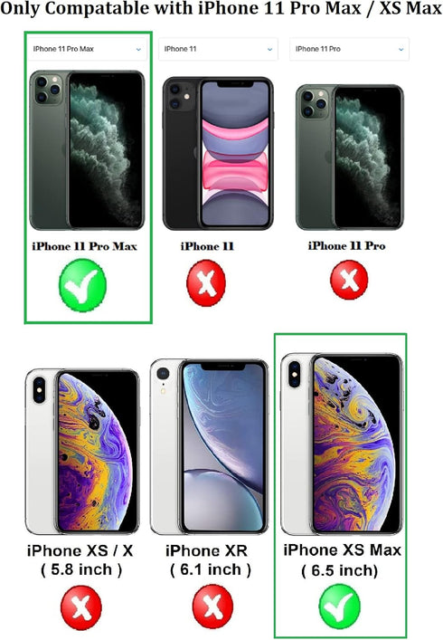 3 Pack, Tempered Glass Screen Protector Compatible with iPhone 11 Pro Max/XSMax...