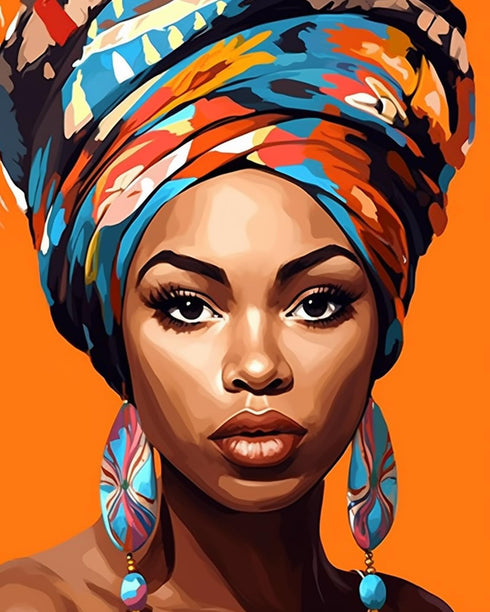 Black Women DIY Paint by Numbers for Adults African American Woman DIY Oil Painting Acrylic Paint Art Graffiti Women Painting Kit Canvas with Acry...