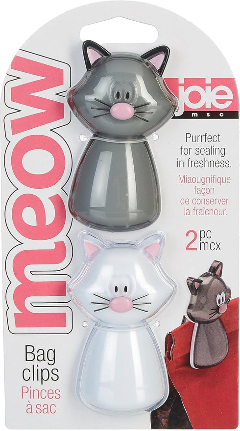 Joie 2pc Meow Cat-Themed Bag Clips Set - Purrfect for Sealing in Freshness...