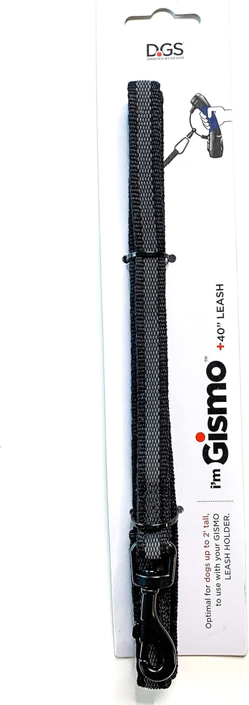 Dog Gone Smart Pet Products Gismo Leash for Small Dogs - Durable Black Puppy Leash for Walking & Training - 40 inch Dog Leashes Offer Maximum Reac...