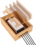Bamboo Wood Multi-Device Desktop Dock Station Charger Holder Charging Cradle Charge Stand Compatible for iPhone 13 12 11 Pro Max XS XR X 8 7 Plus ...