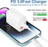 Phone Charger 3Pack 20W Dual Port QC + PD 3.0 Power Adapter PD Fast Wall Charger Block with 1 * 3FT&2 * 6FT C to C Cables Compatible with Phone 15...