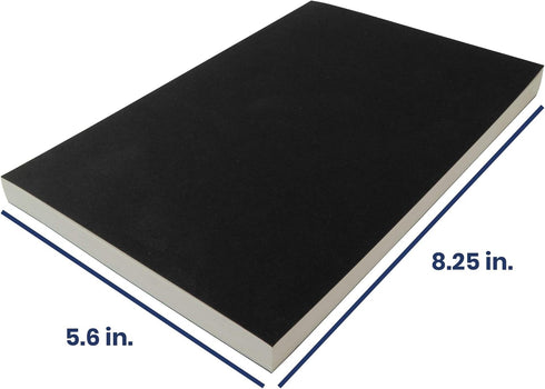 LayFlat Sketchbook - 5.5 x 8.25 Inches - Black Blank Note Book, 64 Sheets, Thick 100gsm Paper…...