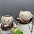 Swing Planter Pots Smiley Face Planter Hanging Resin Flower Head Planters for Indoor and Outdoor Plants,Succulent Pots for String of Pearls Plant-...