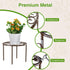 Plant Stand Plant Holder: Anti-rust Metal Flower Pot Stand - indoor outdoor Flower Rack - Single Display Rack Bronze for Home and Courtyard....