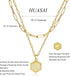 HUASAI Layer Initial Necklace for Women 18K Gold Plated Layering Paperclip Link Chain Necklace Cute Hexagon Letter Pendant Initial Choker Necklace...