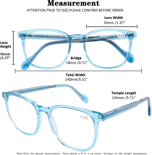 Computer Reading Glasses Blue Light Blocking - 2 Pack Fashion Round Anti UV glare Eyestrain Gaming Readers Glasses Women Men, 1.0...