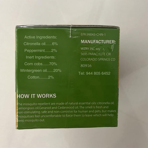 4 Pack Powerful Mosquito Repellent - Natural Deet Free Mosquito Repellent for Kids Adults Outdoor Patio Home Travel Camping Yard, Keep Mosquito Aw...