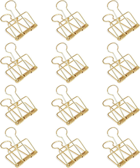 4Pcs Golden Hollow Out Long Tail Wire Binder Clips Paper Binder Clip Large 51mm Binder and Paper Clips Small in Size and Light in Weight,Clips, Cl...