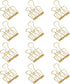 4Pcs Golden Hollow Out Long Tail Wire Binder Clips Paper Binder Clip Large 51mm Binder and Paper Clips Small in Size and Light in Weight,Clips, Cl...