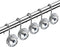 HBlife 12 Pcs Acrylic Decorative Rolling Diamond Shower Curtain Hooks Rust Proof Rhinestones Crystal Bling Shower Curtain Hooks for Curtain and Sh...