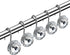 HBlife 12 Pcs Acrylic Decorative Rolling Diamond Shower Curtain Hooks Rust Proof Rhinestones Crystal Bling Shower Curtain Hooks for Curtain and Sh...