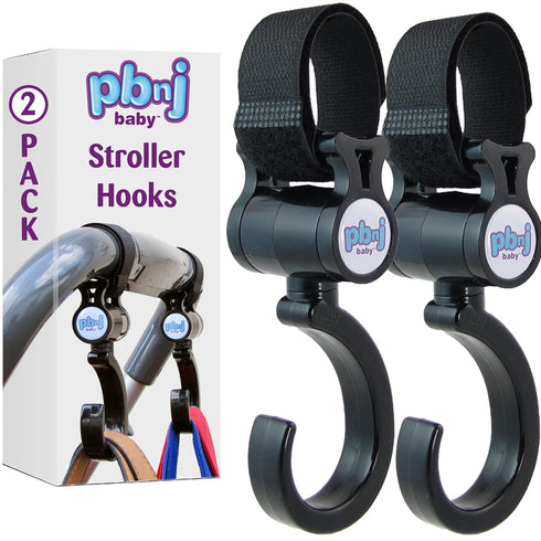Stroller Hooks 2 Pack Organizer Clip Travel Purse Shopping Diaper Bags...