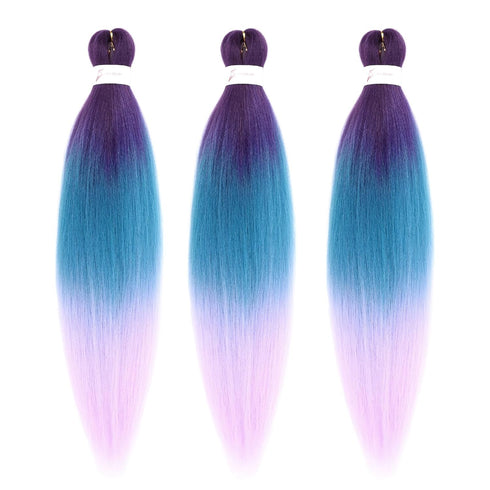 Dorsanee 3 Tone Braiding Hair Pre Stretched 24 Inch 3 Packs Braiding Hair Extensions for Box Braids Twists Locs Hair Soft Yaki Texture Hot Water S...