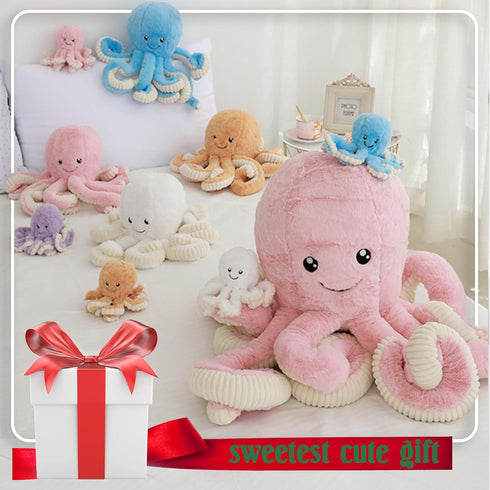 DENTRUN Octopus Stuffed Animals, Giant Octopus Plush Doll Play Toys for Kids Girls Boys Adults Birthday Xmas Halloween Present Stuffed Sea Animals...
