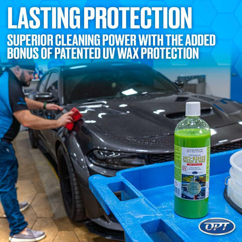 Optimum No Rinse Wash and Wax – Rinseless Car Wash Formulated with Carnauba Wax with UV Protection - For Cars, RVs, Trucks, Motorcycles and more (...