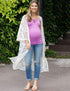 Romanstii Women's Lace Cardigan Floral Crochet Sheer Beach Cover Ups Long Kimono...